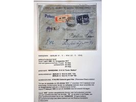 collectie posthistorie 1818 - 1950 w.b. bezetting Pruissen, Rusland, Duitsland en Rusland meer dan 500 poststukken in 9 bande