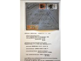 collectie posthistorie 1818 - 1950 w.b. bezetting Pruissen, Rusland, Duitsland en Rusland meer dan 500 poststukken in 9 bande