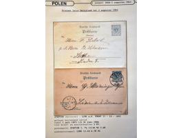 collectie posthistorie 1818 - 1950 w.b. bezetting Pruissen, Rusland, Duitsland en Rusland meer dan 500 poststukken in 9 bande
