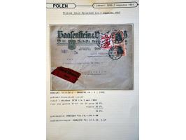 collectie posthistorie 1818 - 1950 w.b. bezetting Pruissen, Rusland, Duitsland en Rusland meer dan 500 poststukken in 9 bande