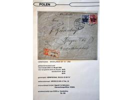 collectie posthistorie 1818 - 1950 w.b. bezetting Pruissen, Rusland, Duitsland en Rusland meer dan 500 poststukken in 9 bande