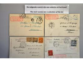 ca. 120 poststukken w.b. censuur, Spitsbergen en enkele vroege fdc's in doosje