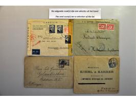 ca. 200 post(waarde)stukken w.b. beter materiaal, veel prentbriefkaarten, Heilige Land etc. in schoenendoos