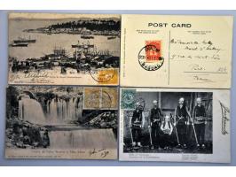 ca. 200 post(waarde)stukken w.b. beter materiaal, veel prentbriefkaarten, Heilige Land etc. in schoenendoos