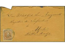 10 cent oranjebruin tanding 13¼ x 14 met rondstempel Veldpostk. Atjeh zonder nummer (SvL RR) op envelop 3-10-1876 naar Kota R
