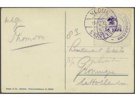 I.C.C. Dutch Mission. Eagle 10 para violet on picture-postcard from Vlone 19-11-1913 to Groningen. The card was written by Co