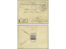 I.C.C. Dutch Mission. Independence Day 1 grosh blue and grey (on reverse) and 2 grosh black and grey on registered cover from