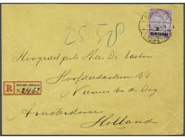 I.C.C. Dutch Mission. Skanderbeg 2 grosh on 50 qint violet on registered cover send by a Dutch Journalist reporting on the mi
