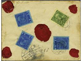 I.C.C. Dutch Mission. Registered cover with a declared value of 350 francs from Tepelene 30-5-1914 via the Austrian Post Offi