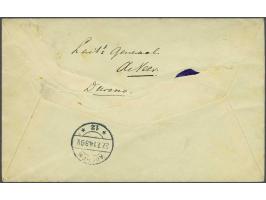 I.C.C. Dutch Mission. Skanderbeg 2 grosh on 50 qint violet on registered cover from Durres 22-7-1914 to Arnhem. The cover was