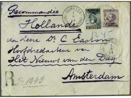 I.C.C. Dutch Mission. Registered cover send by a Dutch journalist reporting on the mission from the Italian post office in Du