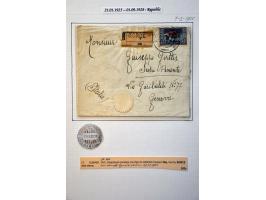 Regency and Kingdom 1920-1939. Collection of ca. 50 covers and picture postcards mostly send to or from Korce, with registere