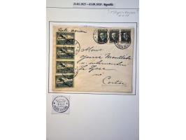Regency and Kingdom 1920-1939. Collection of ca. 50 covers and picture postcards mostly send to or from Korce, with registere