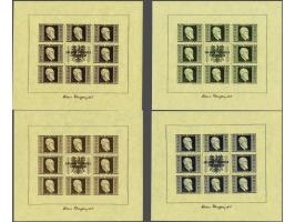 Renner minisheets 1 - 5 schilling, fine to very fine (1 schilling two original small marks on gum), cat.v. 2400
