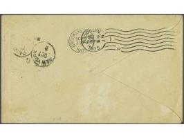 Cijfer 2½ cent (5x) op envelop per S.S. Maracaibo van Curaçao 25-9-1905 naar Brooklyn, New York. Juist tarief van 12½ cent vo