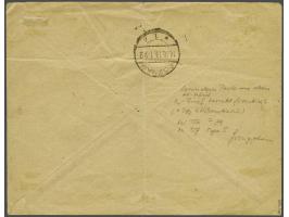 5 fen grey and 10 fen orange on registered envelop from Gniezno 13-10-1919 to Poznan, fine/very fine (envelop folded vertical
