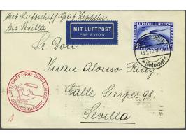 Südamerikafahrt. Cover Friedrichshafen-Sevilla 18-5-1930 franked with 2 mark blue, very fine