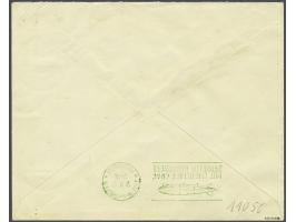 Chicagofahrt. Cover franked with 1 mark red, 2 mark blue and 4 mark brown stage Friedrichshafen-Friedrichshafen 14-10-1933, v
