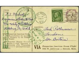 Transatlantic Flight New York-Budapest with the Justice for Hungary by Gyorgy Endresz and Sandor Magyar 15-7-1931. Special po