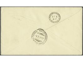 Islandfahrt. Christian X 30 aur red and green and 2 kronur brown and green on registered envelop from Reykjavik 10-6-1931 (Si