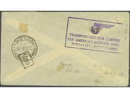 First direct flight Italy-Argentina 27-1-1934. Cover from Imperia to Buenos Aires with special cachet and special 5 lire stam