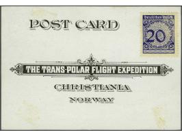 Trans-Polar Flight Expedition. Special postal stationery to Berlin (Germany) written by Roald Amundsen and with the autograph