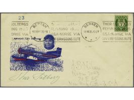 North Atlantic Flight by Thor Solberg 16-8-1935. Illustrated cover with the autograph of the aviator, fine/very fine (backfla
