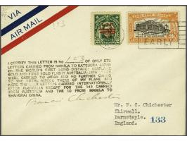 Crash of the Gipsy Moth Lady Elijah 15-8-1931. Envelop with the autograph of the pilot Francis Chichester carried on his flig