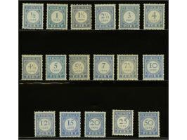 ½ t/m 50 cent lichtblauw, cat.w. 550