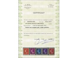 Cour Internationale de Justice 7½ t/m 25 cent met certificaat Muis 2000, cat.w. 1200