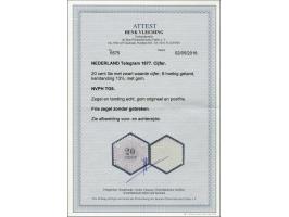 20 cent lila en zwart, fris ex. met certificaat Vleeming 2016, cat.w. 1600