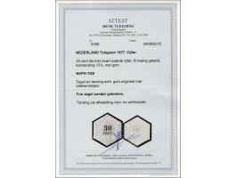 30 cent lila en zwart, pracht ex. met certificaat Vleeming 2015, cat.w. 400