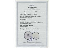 60 cent lila en zwart, pracht ex. met certificaat Vleeming 2014, cat.w. 700