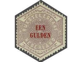 1 gulden lila en rood, vrijwel pracht ex. tanding zie foto, cat.w. 1900