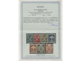15 cent t/m 7½ gulden gesigneerd Hammerschmidt en met certificaat Dr. Louis 1998, cat.w. 1500