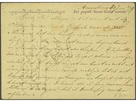 Briefkaart Willem III 5 cent violet met puntstempel 66 en rondstempel Veldpost Atjeh 1-7-1879 naar Batavia, pracht ex.