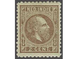 2 cent lilabruin tanding 11½ x 12 grote gaten, pracht ex., cat.w. 325