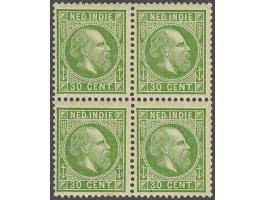30 cent groen tanding 12½ grote gaten in blok van 4, pracht ex., cat.w. 400