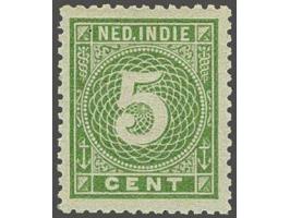Cijfer 5 cent geelgroen, mooi gecentreerd met certificaat Muis 2001, cat.w. 325