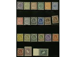 Cijfer ½ t/m 7½ cent en Veth 10 cent t/m 2½ gulden met certificaat Muis 2006 (nrs. 47 en 59 andere zegels dan op certificaat)