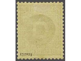 12½ cent grijs met variëteit kopstaande opdruk, pracht ex. (miniem korter tandje rechts) gesigneerd Koopman, cat.w. 350
