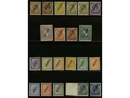 ½ cent t/m 2½ gulden met certificaat Vleeming 2012, nr. D19a gomvouw en nr. D23 tanding onder minder mooi, cat.w. 625