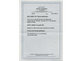 ½ cent t/m 2½ gulden met certificaat Vleeming 2012, nr. D19a gomvouw en nr. D23 tanding onder minder mooi, cat.w. 625
