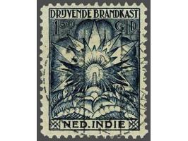1½ gulden donkerblauw met langebalkstempel Semarang 6-2-1922, pracht ex. met certificaat Vleeming 2014
