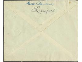 5 cent definitive (2x) on insufficiently stamped cover, 20-10-22 to Medan 20-10-23. Postage due 20 cents paid with 822v-84b
