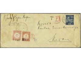 10 cent definitive on insufficiently stamped cover, 20-8-31 to Medan 20-9-11. Postage due 20 cents paid with 822v-80a and 822