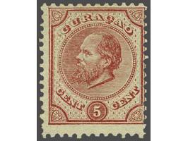 5 cent rood tanding 11½ x 12, pracht ex. met certificaat Muis 2003, cat.w. 1500