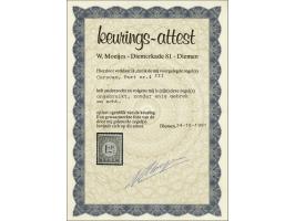 12½ cent groen en zwart type III, pracht ex. met certificaat Moeijes 1991, cat.w. 500