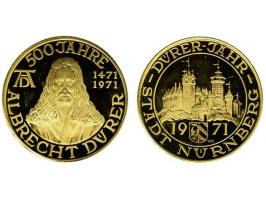 1971 Durer 500 year, Stadt Nurnberg. Gold, 0.900; 17,3 grams