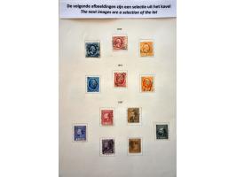 collectie vanaf 1852 met beter materiaal w.b. Nederland nr. 1 met mooi Hattem C en nr. 101 in deels gemengde kwaliteit in 3 o